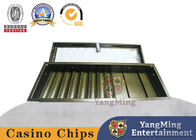Metallic Yellow Poker Chip Tray Metal Iron Chip Float Single Layer Combination With Lock