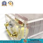 Acrylic Metal Lock Discard Holder Baccarat Dragon Tiger Gambling Table Games Playing Cards Carrier For 8 Decks