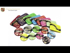 Microplaquetas de Texas Poker Casino Chips Acrylic Crystal Gilded Grid Anti-Counterfeit Poker da bacará