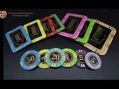 Teste padrão acrílico da impressão da tela de Crystal Casino Poker Chips With