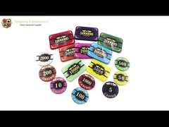 Ouro quente acrílico Tiger With de Dragon Tiger Casino Poker Chips Customized da bacará UV