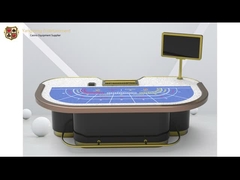 De projeto do padrão da bacará da tabela 7 pessoas de jogo personalizadas da tabela do pôquer com pés do metal