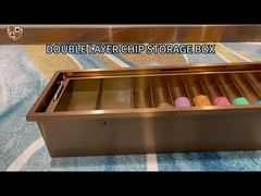 CT23 Bandeja de fichas de metal personalizável – Bandeja de armazenamento de fichas de cassino de alta qualidade