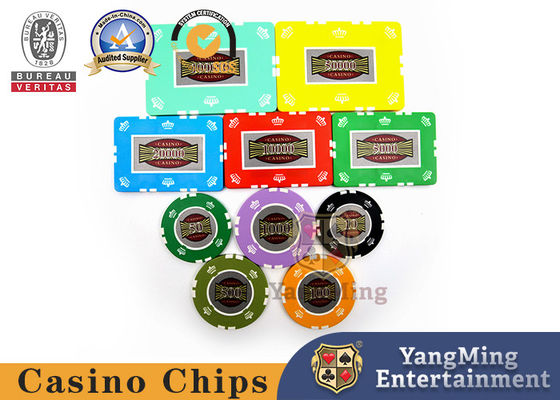 ABS  Ceramic Clay  Classic Poker Chips Set With Metalcore