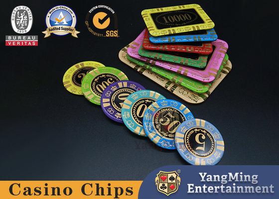 comprar Teste padrão acrílico da impressão da tela de Crystal Casino Poker Chips With Fabricação em linha