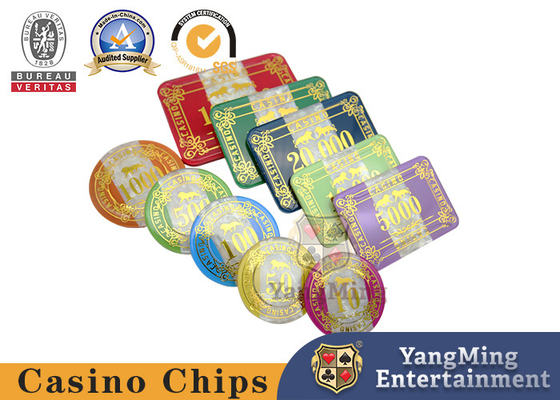 comprar Três camadas Shell Pattern Texas Poker Chip acrílica ajustaram a tabela de jogo da bacará personalizaram 760 Fabricação em linha
