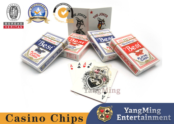 comprar Núcleo azul personalizado dos cartões de jogo da bacará 280g para o casino Fabricação em linha