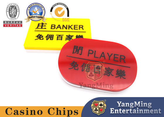 comprar Empregado livre Manor Leisure Card da bacará acrílico cinzelando o jogo de tabela vermelho e amarelo do pôquer Fabricação em linha