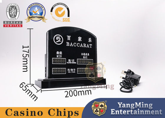 comprar Tabela de jogo de pôquer eletrônica Bet Card da bacará do cartão vermelho do diodo emissor de luz dos acessórios transparentes do jogo do casino Fabricação em linha