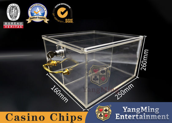 comprar Fechamento acrílico Chip Box Fully Transparent Poker Chip Card Handle Gift Box Fabricação em linha