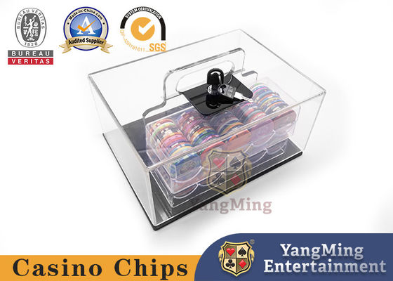 comprar Pôquer acrílico Chip Box With Lock Handheld da tabela do casino da bacará Fabricação em linha
