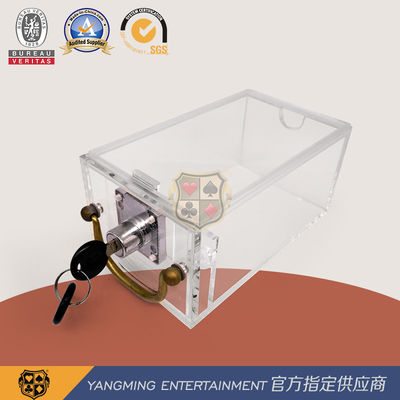 comprar Suporte padrão do descarte do casino 6 pares de caixa de cartão Lockable acrílica do tampo da mesa do pôquer das caixas de presente de cartão Fabricação em linha