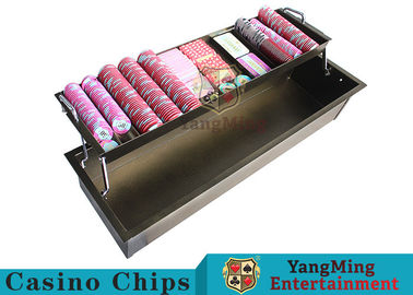 comprar 2 - Fechamento de bronze da proteção de Chip Tray Thick Solid With Security do casino do metal da camada Fabricação em linha