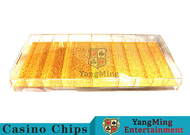 comprar Cevado luxuoso de mistura Chip Games de Chip Tray Yellow Color For Gambling do casino do ouro Fabricação em linha