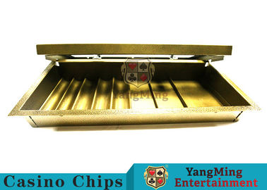 comprar O casino dedicou o pôquer Chip Case Single Lock Gold de 1 camada colore Chips Set Float Classic Style com tampa transparente Fabricação em linha