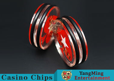 comprar Texas Holdem Dedicated Dealer Button transparente bilateral para jogos de tabela do pôquer Fabricação em linha