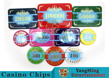 comprar Chipset acrílico feito sob encomenda do pôquer do casino, pôquer novo do estilo ajustado com microplaquetas numeradas Fabricação em linha