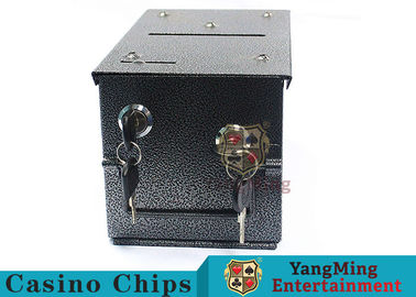 comprar Dar duas voltas na chave a caixa do dinheiro do casino do projeto com ferro mais grosso do metal para moedas/microplaquetas Fabricação em linha