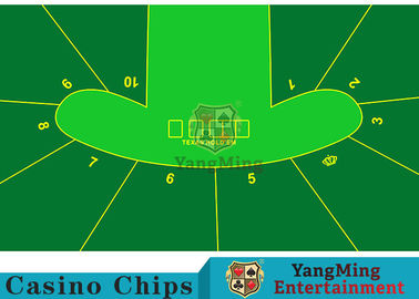 comprar 100% tecido de poliéster 10 jogadores Texas Holdem Mesa de poker Layout Casino Layout para jogos de poker padrão Cor azul Fabricação em linha
