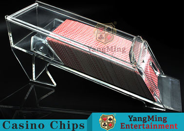 comprar sapata acrílica transparente do cartão do casino 1.2kg com transmissão clara excelente Fabricação em linha