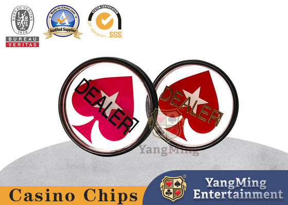 comprar Transparente acrílico posicionamento cartão dealer marca Texas Hold'Em jogo de cartas gravação redonda Fabricação em linha