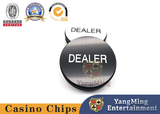 comprar Black and White Texas Dealer Plástico ABS Duplo Lado Esculpido Jogo de Mesa de Poker Fabricação em linha