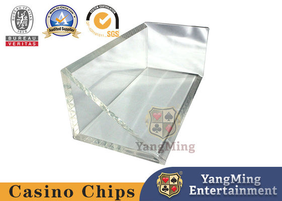 comprar Caixa de papel de desperdício triangular transparente acrílico preto Jack 8 deck caixa de cartas de mesa de poker Fabricação em linha