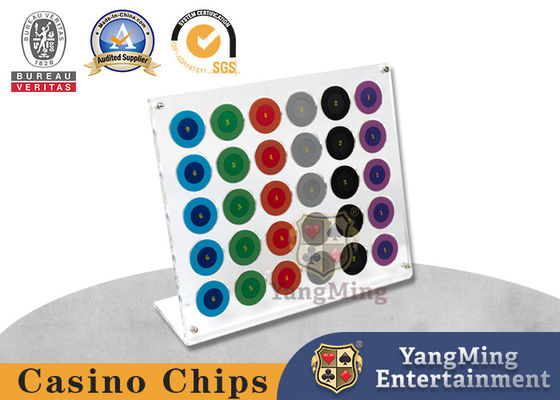 comprar Novo e totalmente transparente, 30 peças, porta-chips de poker, porta-chips de mesa de cassino, porta-chips redonda. Fabricação em linha