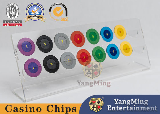 comprar Casino Transparente Rack de Chips 16 Rondas Texas Hold'Em Chips Moedas Rack de Display Acrílico Fabricação em linha