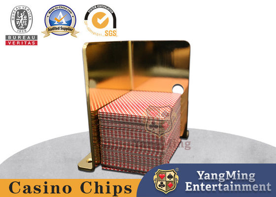 comprar Novo portador de cartão de jogo de ouro de aço inoxidável portador de cartão de cassino Fabricação em linha