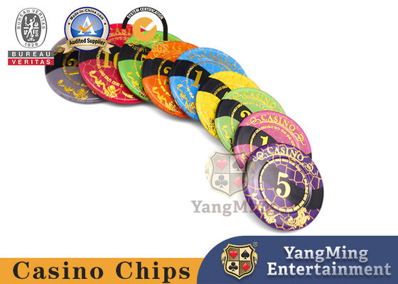comprar Chips de Casino Design de Grelha Revestida de Ouro de Alta Temperatura Baccarat Chips de Poker de Cristal Acrílico Fabricação em linha