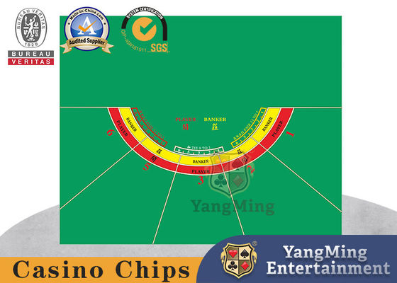 comprar Toalha de mesa personalizada de bacará para cassino, mesa de poker, mesa de jogo de 6 jogadores com design de logotipo Fabricação em linha
