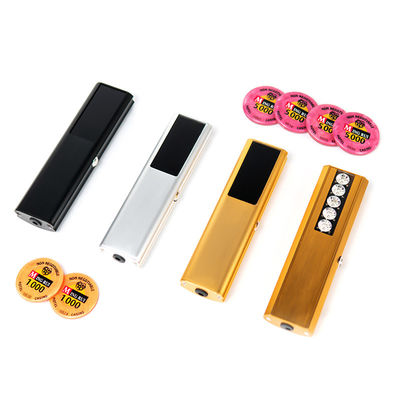 comprar Gold Black Wireless Charging Poker Chip Code Checker Casino Baccarat Jogos de mesa de poker Fabricação em linha
