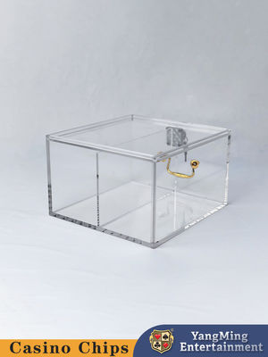 comprar Porta-chips de póquer de dois compartimentos, caixa de cartões de lixo transparente. Fabricação em linha