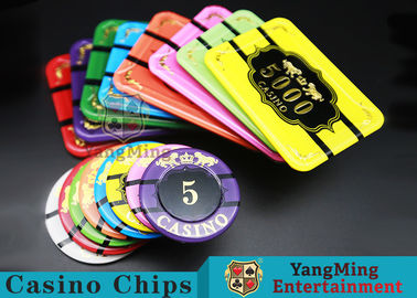 comprar Pôquer Chips Round de Crystal Acrylic Tiger Image Casino 40/45/50mm Fabricação em linha