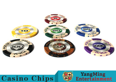 comprar espessura feita sob encomenda da etiqueta 3.4mm de 14g Clay Poker Chips With Mette Fabricação em linha