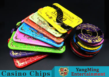 comprar Crystal Acrylic Casino Poker Chips com Mesh Bronzing Silk Screen Fabricação em linha