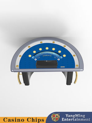 comprar Metade em volta da etapa preta do metal da tabela do pôquer do casino do revestimento para a competição internacional Fabricação em linha