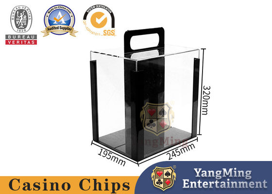 comprar Fábrica por Varejo Custom Size 1000 pcs 40mm Chips Carrier Poker Chips Case Clear Acrylic Poker Chip Carrier Box Fabricação em linha