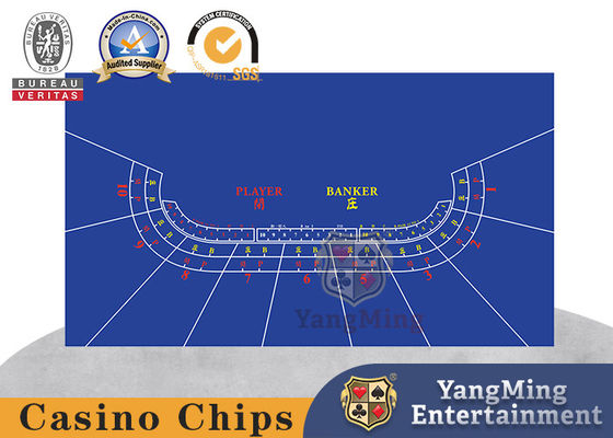 comprar 10 jogadores nenhuma toalha de mesa impermeável azul Texas Dragon Tiger Entertainment Layout feito-à-medida do jogo de pôquer de 4 bacarás Fabricação em linha