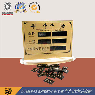 comprar Logotipo de escultura acrílica de 7 cores Casino Dragão Tigre Painel de aviso Mesa de pôquer Usada na luz da mesa de jogo Fabricação em linha