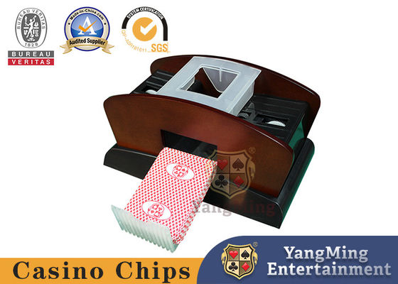 comprar 1 - O shuffler automático do cartão de madeira do pôquer de 2 plataformas e os dobros usam a sapata do negociante do cartão de jogo Fabricação em linha