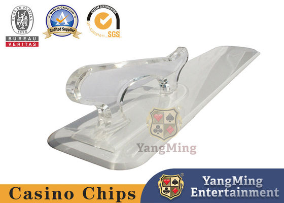 comprar Novo estilo mais espesso acrílico transparente Casino espada marca pá com alça pode imprimir logotipo personalizado Fabricação em linha