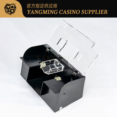 comprar All Black Card Shuffler 2 Sets Automaticamente Alimentado Acessórios de Poker Texas Hold'Em Fabricação em linha