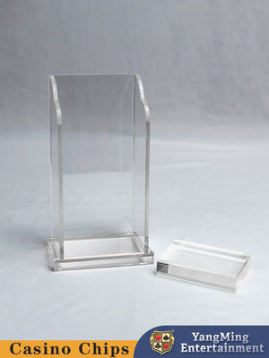 comprar Clube do Texas Customizado Full Transparente Acrílico Grosso 8 Pares De Cartão De Poker Cartão de Resíduo Porta-Cartas Especial Porta-Mesa De Poker Fabricação em linha