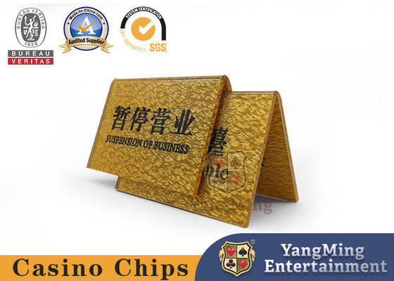 comprar Amigável para o meio ambiente High-through Gold Screen Number Card Acrylic Custom VIP Clubhouse Reservado Placa de número chinês e inglês Fabricação em linha