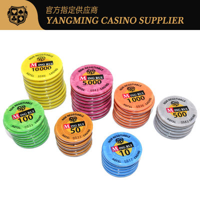 comprar Crystal Clear ABS Sticker Casino Acrílico Redondo e Octal RFID Chip de Poker Casino UV Chips Set Plaque com código de segurança Fabricação em linha