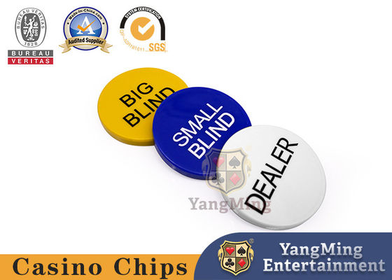 comprar Texas Club Big Small Blind Marca personalizada Fabricante Mesa de cartas de pôquer personalizada Melamina ambiental Big Small Blind Set de três peças Dealer Button Fabricação em linha