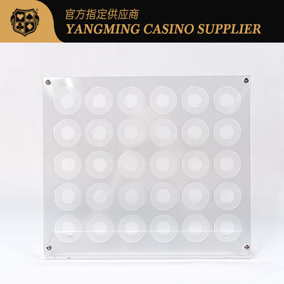 comprar Casino Standard Clear Acrylic Chip Display Stand 30 Peças Poker Chip Set Rack Fabricação em linha