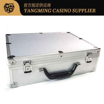 comprar Caixa de fichas de alumínio com alça de mesa de poker padrão pode consertar fichas redondas e quadradas Fabricação em linha